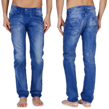Calças masculinas casuais retas por atacado azul jeans Jean Pants